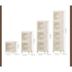 ตู้เก็บของพับได้ Jumper kidsชั้นเก็บของ มีบานพับโปรงใส มีแม่เหล็กปิด มีล้อเลื่อน รับน้ำหนักได้เยอะ