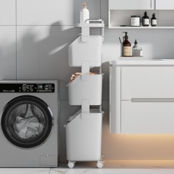 Jumper Kids ตะกร้าผ้า ตะกร้าอเนกประสงค์ 2-3 ชั้น พร้อมชั้นวางของ จัดเก็บง่าย มีล้อ แข็งแรงทนทาน