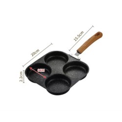 Jumper กระทะ 4 หลุม ทรงสี่เหลี่ยม ทอดไข่ดาว ย่าง ทอดไส้เบอร์เกอร์ ทำเมนูได้หลากหลาย ใช้กับเตาแม่เหล็กไฟฟ้า (สี่เหลี่ยม)