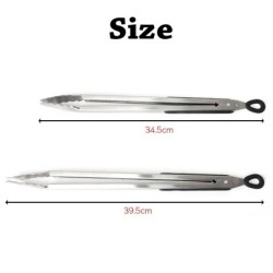 Jumper Kids ที่คีบอาหารสแตนเลส ที่คีบอเนกประสงค์ ที่คีบอาหาร ด้ามจับพลาสติก กันความร้อน ไม่ขึ้นสนิม ที่แขวนพร้อมที่ล็อค