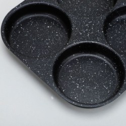 Jumper กระทะ 4 หลุม ทรงสี่เหลี่ยม ทอดไข่ดาว ย่าง ทอดไส้เบอร์เกอร์ ทำเมนูได้หลากหลาย ใช้กับเตาแม่เหล็กไฟฟ้า (สี่เหลี่ยม)