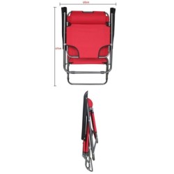 Jumper Kids เก้าอี้ผ้าใบพับได้ เตียงสนาม เก้าอี้ปรับนอนและพับเก็บได้ สะดวกต่อการเคลื่อนย้าย ขนาด 153x60x79 cm.