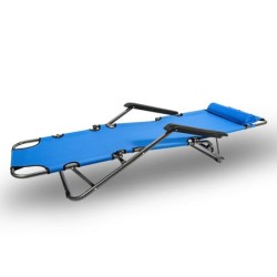 Jumper Kids เก้าอี้ผ้าใบพับได้ เตียงสนาม เก้าอี้ปรับนอนและพับเก็บได้ สะดวกต่อการเคลื่อนย้าย ขนาด 153x60x79 cm.