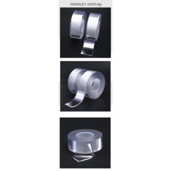 Jumper Kids เทปกาวสองหน้านาโน เทปกาวสองหน้า เทปใสสองหน้า ล้างและกลับมาใช้ใหม่ได้ ขนาด 3 x 100 cm. หนา 2 mm.