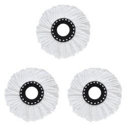 Jumper Kids modern Spin Mop อะไหล่หัวม็อบ ผ้าถูพื้น ไมโครไฟเบอร์ ใช้กับ ไม้ถูพื้น แพค 3