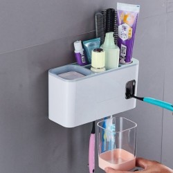 Jumper Kids ที่แขวนแปรงสีฟัน ที่บีบยาสีฟันอัตโนมัติ พร้อมแก้ว ติดตั้งง่ายไม่ต้องเจาะผนัง