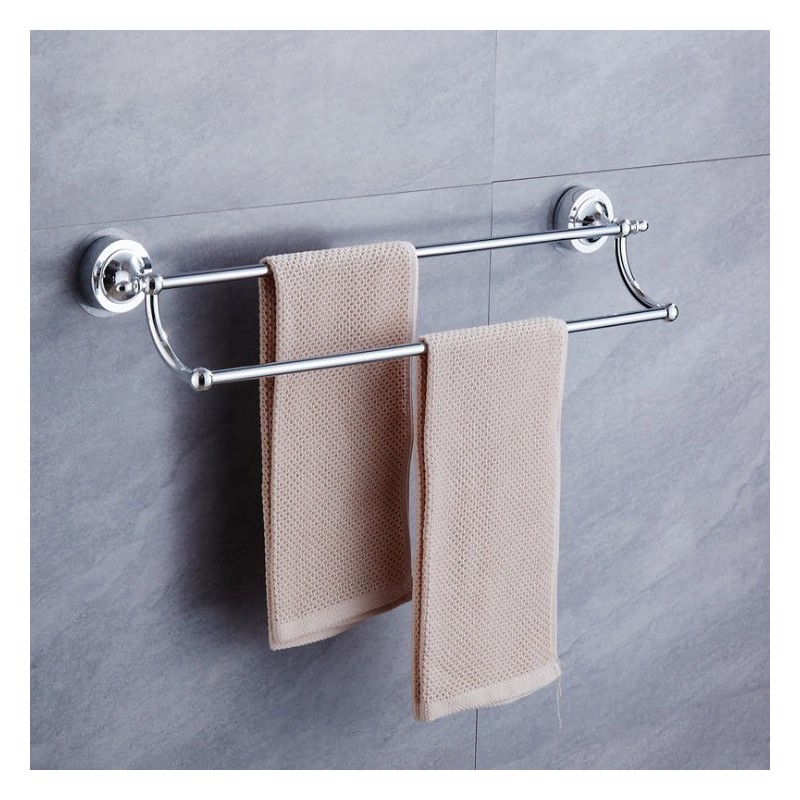 Jumper Kids ราวแขวนผ้า ราวแขวนในห้องน้ำ ราวแขวนอเนกประสงค์ ไม่ต้องเจาะผนัง ราวคู่ ขนาด 65 cm.