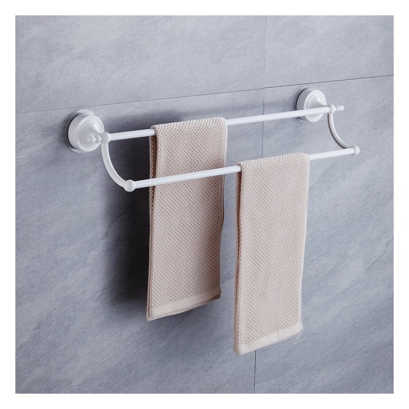 Jumper Kids ราวแขวนผ้า ราวแขวนในห้องน้ำ ราวแขวนอเนกประสงค์ ไม่ต้องเจาะผนัง ราวคู่ ขนาด 65 cm.