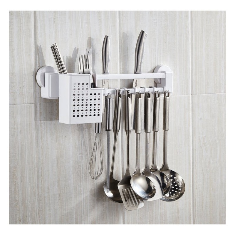 Jumper Kids ราวแขวนผนัง ราวแขวนในห้องน้ำ ราวแขวนอเนกประสงค์ ไม่ต้องเจาะผนัง พร้อมตะกร้า ขนาด 49 cm.