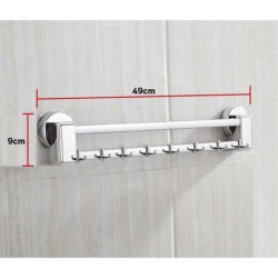 Jumper Kids ราวแขวนผนัง ราวแขวนในห้องน้ำ ราวแขวนอเนกประสงค์ ไม่ต้องเจาะผนัง พร้อมตะกร้า ขนาด 49 cm.