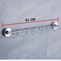 Jumper Kids ราวแขวนผ้า ราวแขวนในห้องน้ำ ราวแขวนอเนกประสงค์ พร้อมที่แขวน ไม่ต้องเจาะผนัง ขนาด 61 cm.