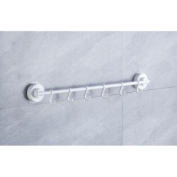 Jumper Kids ราวแขวนผ้า ราวแขวนในห้องน้ำ ราวแขวนอเนกประสงค์ พร้อมที่แขวน ไม่ต้องเจาะผนัง ขนาด 61 cm.