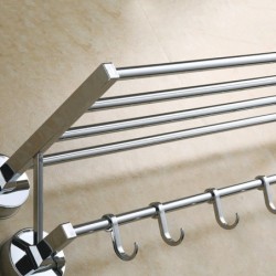 Jumper Kids ราวแขวนผ้า ราวแขวนผ้าในห้องน้ำ ราวแขวนติดผนัง ไม่ต้องเจาะผนัง ขนาด 58 cm.