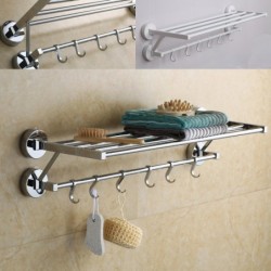 Jumper Kids ราวแขวนผ้า ราวแขวนผ้าในห้องน้ำ ราวแขวนติดผนัง ไม่ต้องเจาะผนัง ขนาด 58 cm.