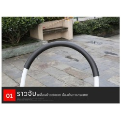 Jumper Kids บันไดอลูมิเนียม บันไดอลูมิเนียมพับได้ 3 ขั้น พร้อมราวจับ รับน้ำหนักได้ 150 กิโลกรัม