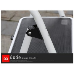 Jumper Kids บันไดอลูมิเนียม บันไดอลูมิเนียมพับได้ 3 ขั้น พร้อมราวจับ รับน้ำหนักได้ 150 กิโลกรัม