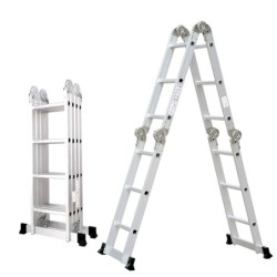 Jumper Kids บันไดอลูมิเนียม พับได้ 12-16-20 ขั้น รุ่นข้อต่อใหญ่พิเศษ รับน้ำหนัก 500 ก.ก.