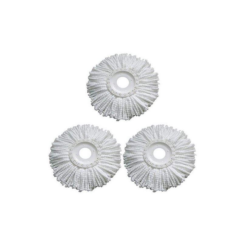 Jumper Kids modern Spin Mop อะไหล่หัวม็อบ ผ้าถูพื้น ไมโครไฟเบอร์ ใช้กับ ไม้ถูพื้น แพค 3