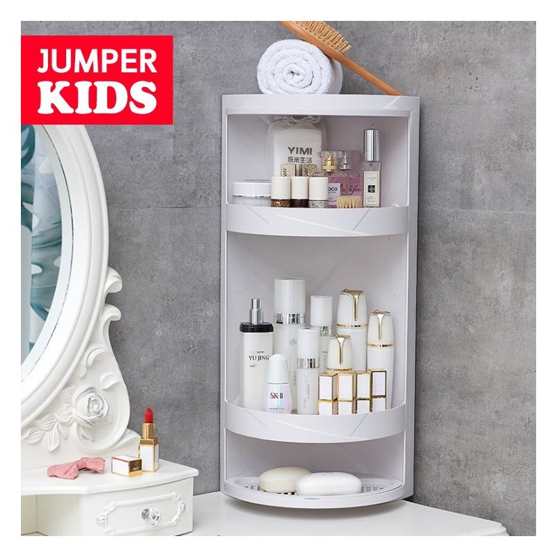 Jumper Kids ชั้นวางของเข้ามุม ชั้นวางอเนกประสงค์ ไม่ต้องเจาะผนัง เปิดปิดได้