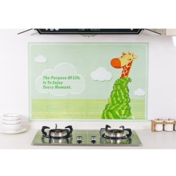 Jumper Kids แผ่นอลูมิเนียมกันน้ำมันกระเด็น แผ่นกันน้ำมัน ฉากกันน้ำมัน แบบติดผนัง ขนาด 89.5 x 60 cm.