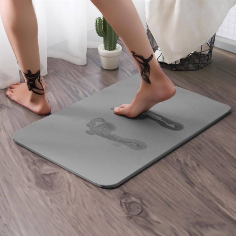 Jumper Kids พรมเช็ดเท้าแร่หิน ขนาด 60 x 39 x 1CM. ผลิตจากแร่หินภูเขาไฟจากญี่ปุ่น  ยับยั้งแบคทีเรีย แถมแผ่นยางกันลืน