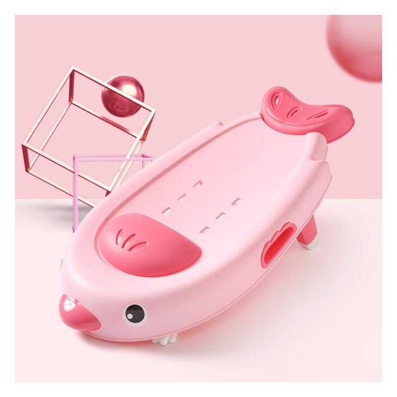 Jumper Kids เตียงสระผมเด็ก ปรับระดับได้ ที่รองหัวเป็นซิลิโคลน TPE นุ่มสบาย (ลายนก)