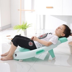 Jumper Kids เตียงสระผมเด็ก ปรับระดับได้ ที่รองหัวเป็นซิลิโคลน TPE นุ่มสบาย (ลายนก)