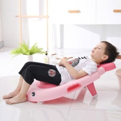 Jumper Kids เตียงสระผมเด็ก ปรับระดับได้ ที่รองหัวเป็นซิลิโคลน TPE นุ่มสบาย (ลายนก)