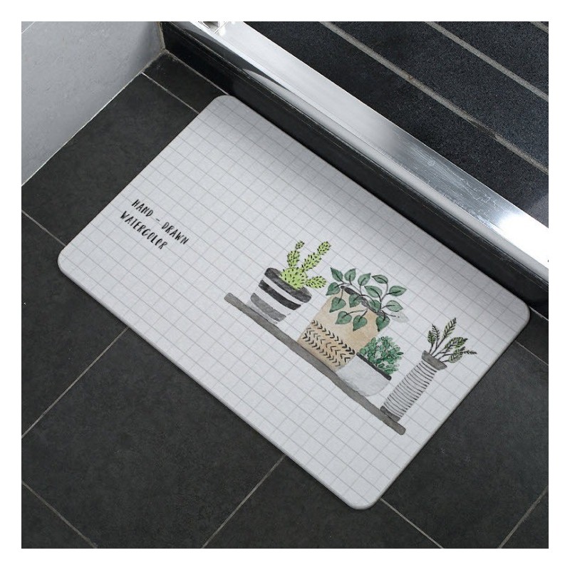 Jumper Kids พรมเช็ดเท้าแร่หิน ขนาด 60 x 39 x 1CM. ผลิตจากแร่หินภูเขาไฟจากญี่ปุ่น  ยับยั้งแบคทีเรีย แถมแผ่นยางกันลืน