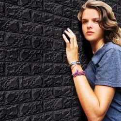 5ชิ้น!! วอลเปเปอร์ สติกเกอร์ติดผนัง สามมิติ ลายอิฐ มีกาวในตัว Wallpaper 3D 70x77 cm ลดล้าง Stock!!!!