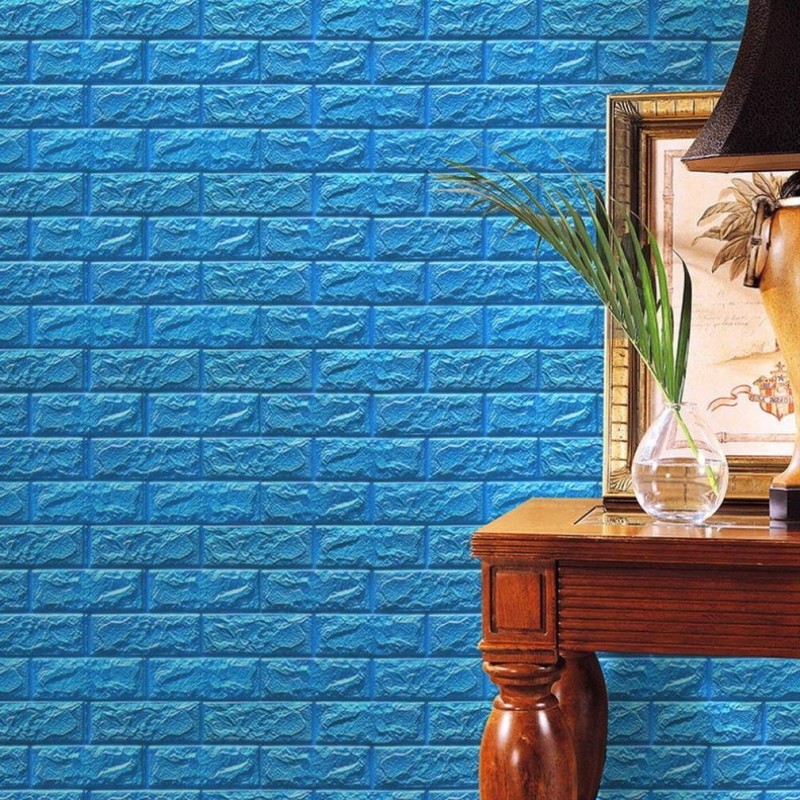 5ชิ้น!! วอลเปเปอร์ สติกเกอร์ติดผนัง สามมิติ ลายอิฐ มีกาวในตัว Wallpaper 3D 70x77 cm ลดล้าง Stock!!!!