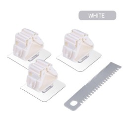 แพค 3 ชิ้น Jumper Kids ที่แขวนไม้กวาด ที่แขวนไม้ถูพื้น แบบติดผนัง ไม่ต้องเจาะผนัง พร้อมที่ทำความสะอาดแปรง