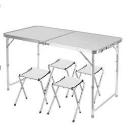 Jumper Kids โต๊ะปิกนิกพับได้  ขายของ อลูมิเนียม อเนกประสงค์ ปรับระดับได้ ขนาด 120x60x70