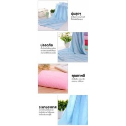 Jumper Kids ผ้าเช็ดตัวนาโน ผ้าขนหนูนาโน ผ้านาโน สีพาสเทล ขนาด 70 x 140 cm. (200 กรัม)