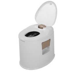 Jumper kids สุขาเคลื่อนที่ สุขาผู้ป่วย  มีที่กันลื่น พร้อมถังและฝาปิด 1 ชุด +ที่ใส่ทิชชู (สีน้ำตาล)