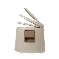 Jumper kids สุขาเคลื่อนที่ สุขาผู้ป่วย  มีที่กันลื่น พร้อมถังและฝาปิด 1 ชุด +ที่ใส่ทิชชู (สีน้ำตาล)