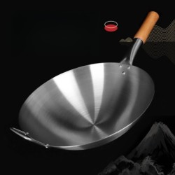 Jumper Kids กระทะสแตนเลส 30/32/34/36/40cm กระทะก้นลึก Chinese Wok ทำจากสแตนเลส ผัด ทอด สแตนเลสอย่างดี ไม่ติดกระทะ