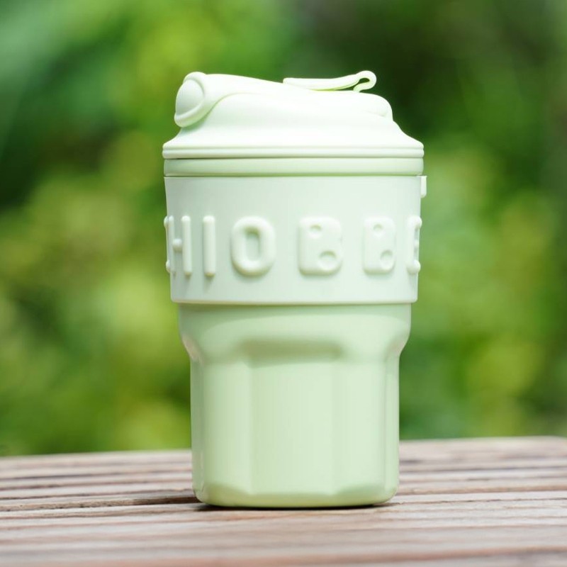 Jumper Kids แก้วสแตนเลส เก็บความเย็น ขนาด 450ml พร้อมฝาทรงใหม่และสายคล้อง ในชุดมีหลอดและยางซิลิโคน