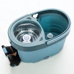 Jumper modern Spin Mop ถังปั่นไม้ม๊อบสแตนเลส รุ่นขาเหยียบ 2 ระบบ พร้อมหัวม๊อบสแตนเลส และขวดน้ำยา แถมผ้าม๊อบ2ผืนD033D034