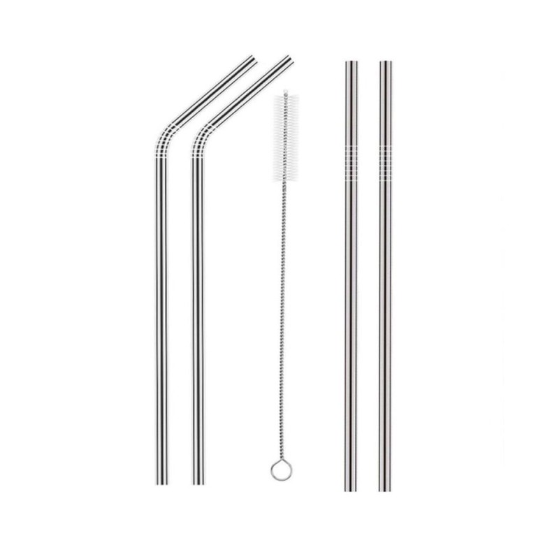 Jumper Kids หลอดดูดน้ำ หลอดสแตนเลส  แพค 1 และ แพค 4 พร้อมที่ทำความสะอาด(สำหรับแพค 4)