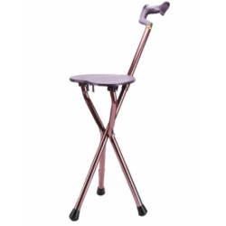 Jumper Kids ไม้เท้าช่วยพยุงเดินพร้อมเก้าอี้  ไม้เท้าเก้าอี้นั่งได้ สำหรับผู้สูงอายุ (สีน้ำตาล)