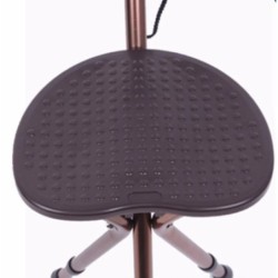 Jumper Kids ไม้เท้าช่วยพยุงเดินพร้อมเก้าอี้  ไม้เท้าเก้าอี้นั่งได้ สำหรับผู้สูงอายุ (สีน้ำตาล)