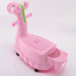 Jumper Kids กระโถนนั่งเด็ก กระโถนยีราฟ  มีล้อเลื่อน 4 ล้อ สำหรับเด็กนั่งขับถ่าย เคลื่อนย้ายได้สะดวก