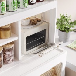 ตู้เก็บของพับได้ Jumper แบบมีชั้นวางของ และช่องเก็บของ ชั้นเก็บของ มีบานพับโปรงใส มีแม่เหล็กปิด มีล้อเลื่อน บานใส