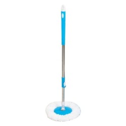 ไม้ถูพื้น หัวพลาสติก JMS พร้อมผ้าไมโครไฟเบอร์ (สีเขียว/สีฟ้า/สีม่วง)