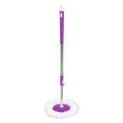 ไม้ถูพื้น หัวพลาสติก JMS พร้อมผ้าไมโครไฟเบอร์ (สีเขียว/สีฟ้า/สีม่วง)