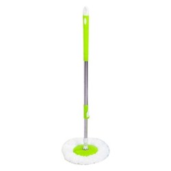 ไม้ถูพื้น หัวพลาสติก JMS พร้อมผ้าไมโครไฟเบอร์ (สีเขียว/สีฟ้า/สีม่วง)