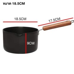 Jumper หม้อ หม้อด้ามจับยาว เคลือบเทฟล่อน nonstick อุ่น ต้ม ทอดแทน กระทะ ได้ เตาแก๊สและไฟฟ้า รุ่น ECO Bl