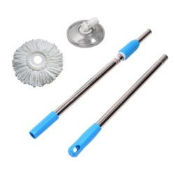 Jumper Kids modern Spin Mop ไม้ถูพื้น สำหรับถังปั่น รุ่นตัวล๊อคหมุน เหล็กหนากว่าตัวล๊อคพับ พร้อมผ้าไมโครไฟเบอร์