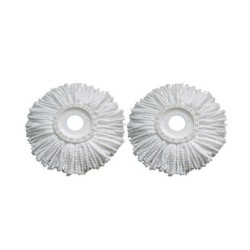 Jumper Kids modern Spin Mop อะไหล่หัวม็อบ ผ้าถูพื้น ไมโครไฟเบอร์ ใช้กับ ไม้ถูพื้น (สีขาว)